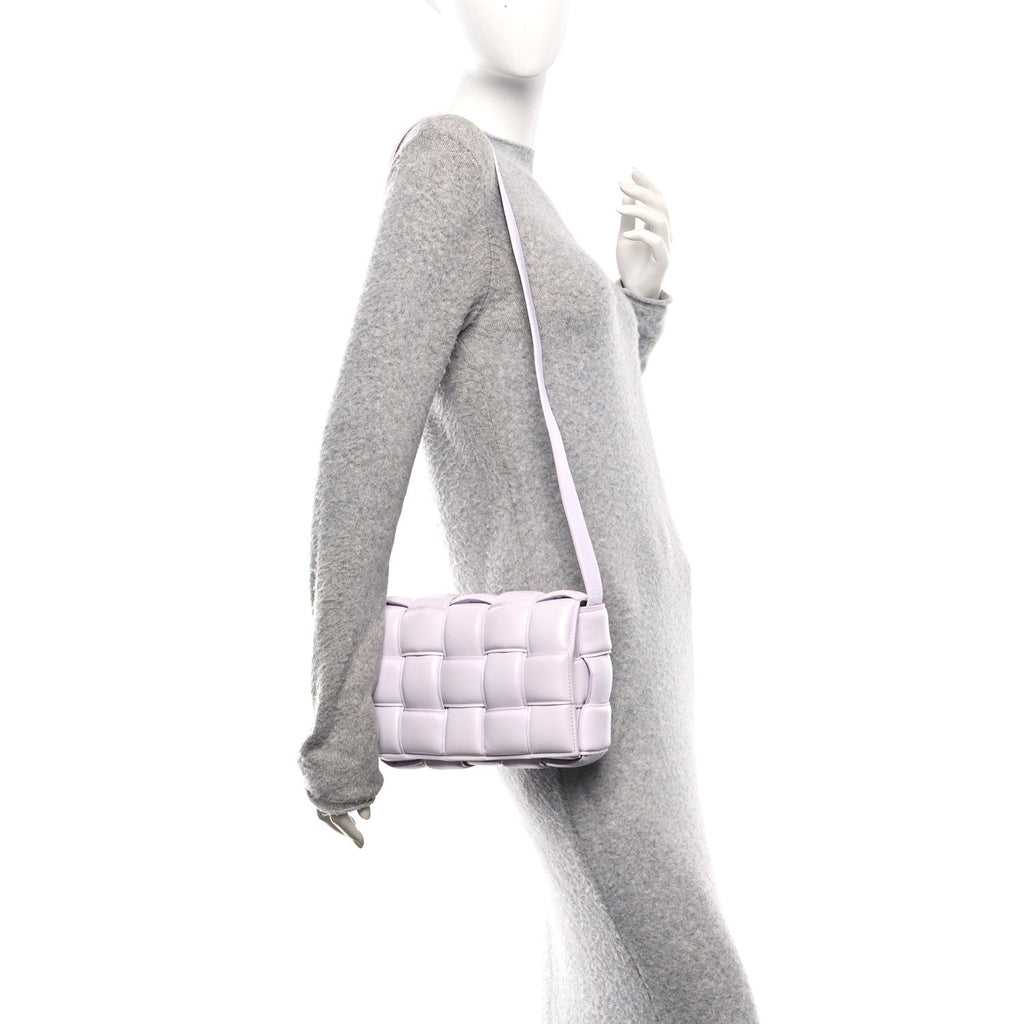 Nappa Maxi Intreccio Padded Cassette Crossbody Bag Mirth Washed