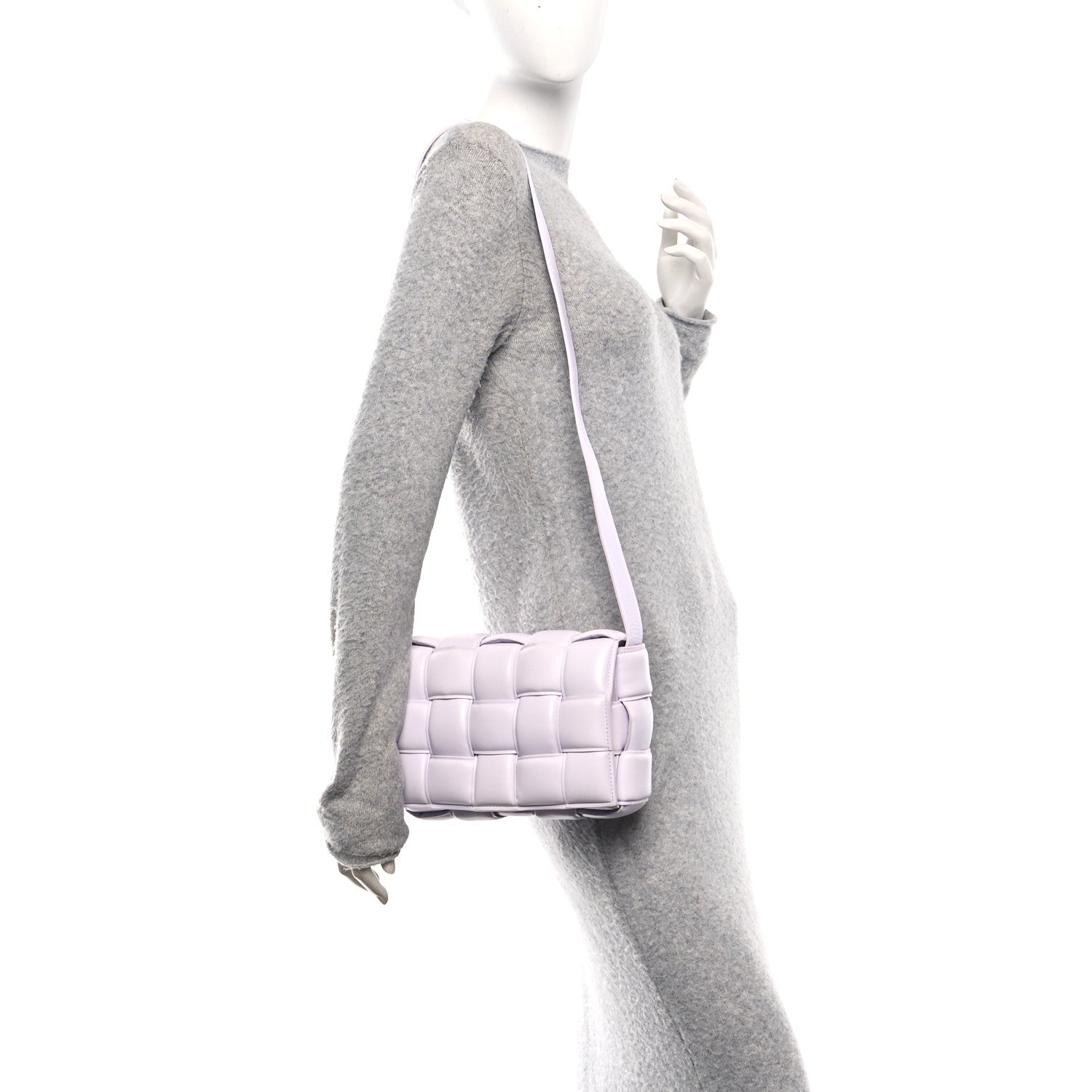 Nappa Maxi Intreccio Padded Cassette Crossbody Bag Mirth Washed