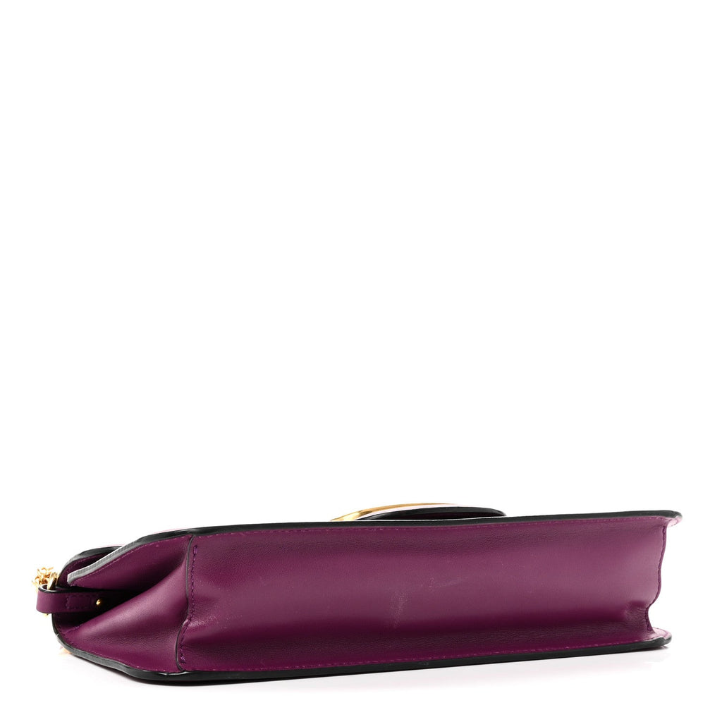 Calfskin Vlogo Loco Shoulder Bag Prune