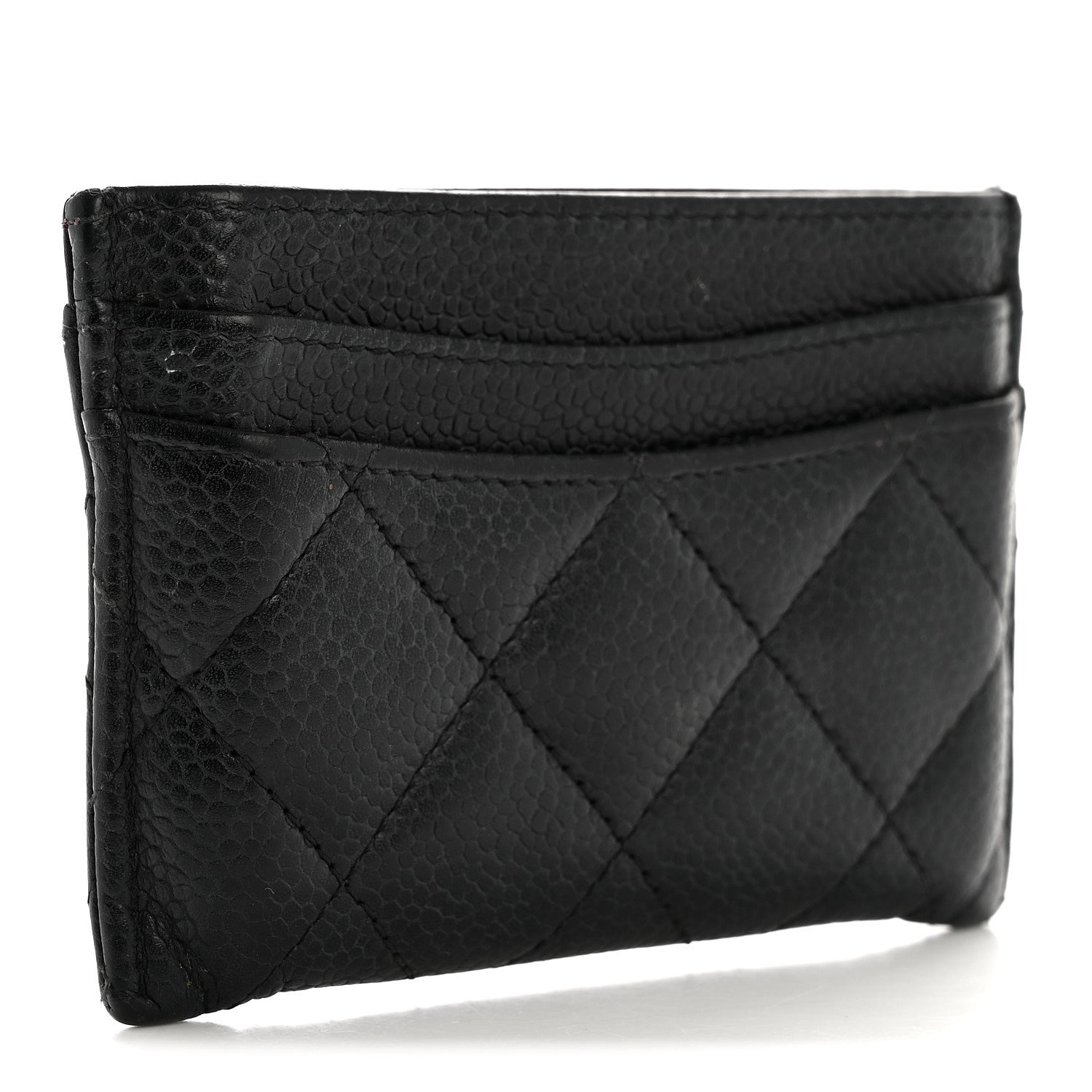 Caviar Quilted  Holder Black