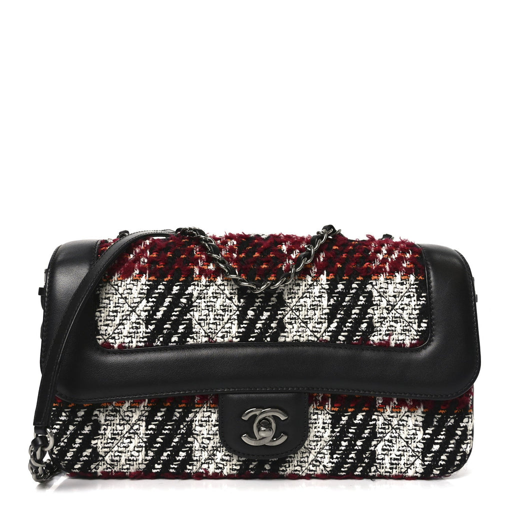 Tweed Quilted Calfskin Coco Corset Flap Multicolor