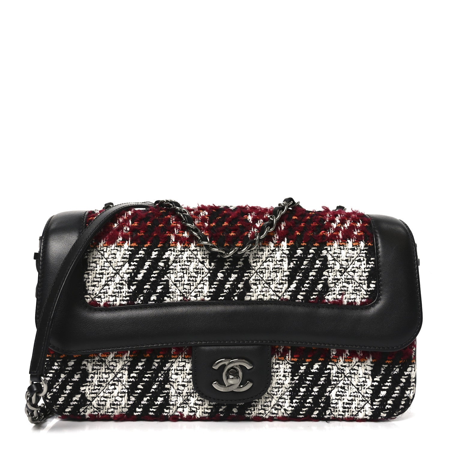 Tweed Quilted Calfskin Coco Corset Flap Multicolor