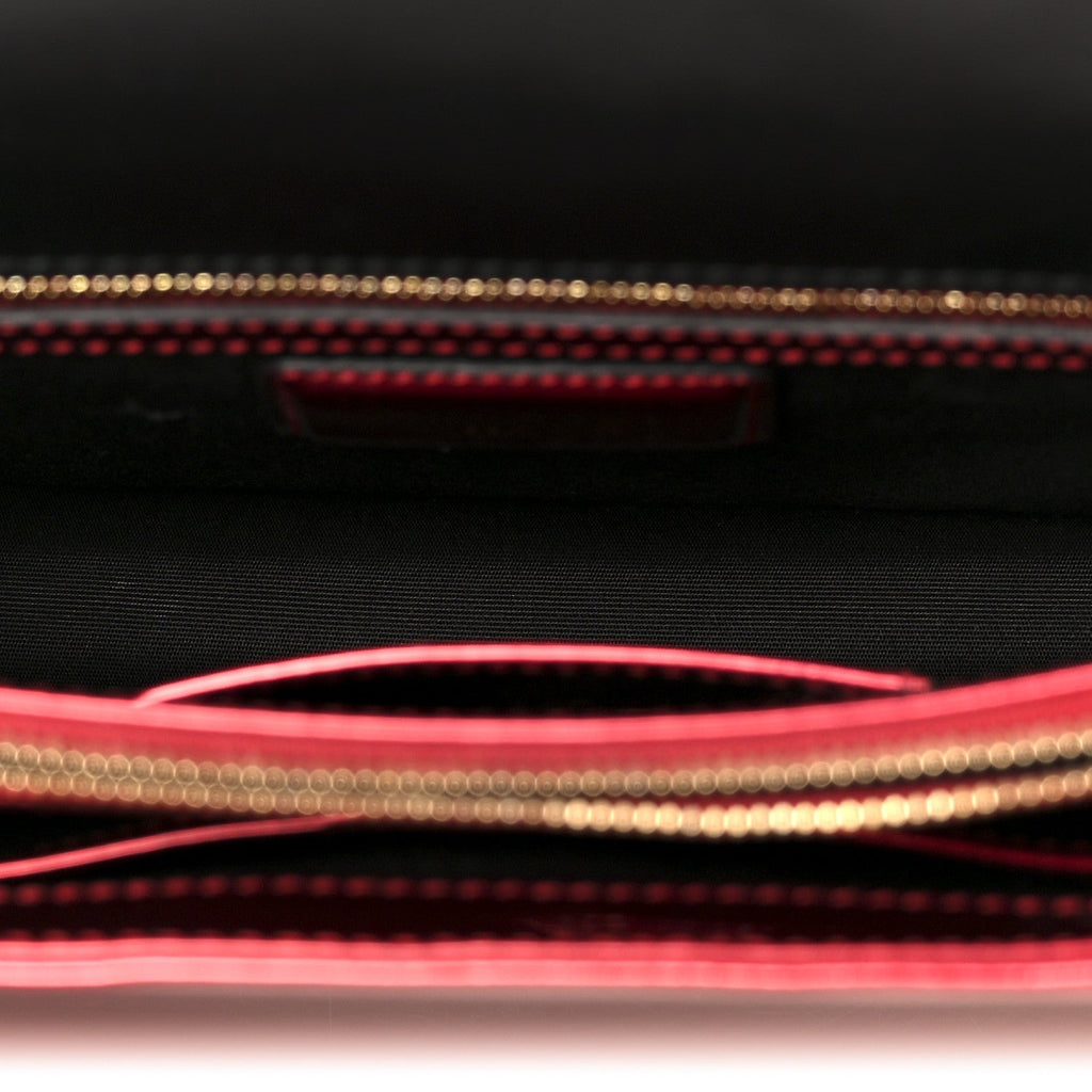 Metallic Calfskin Serpenti Forever Shoulder Bag Red