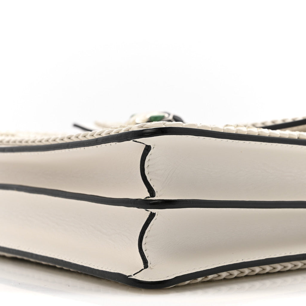 Calfskin Woven Chain Serpenti Forever Crossbody Bag White