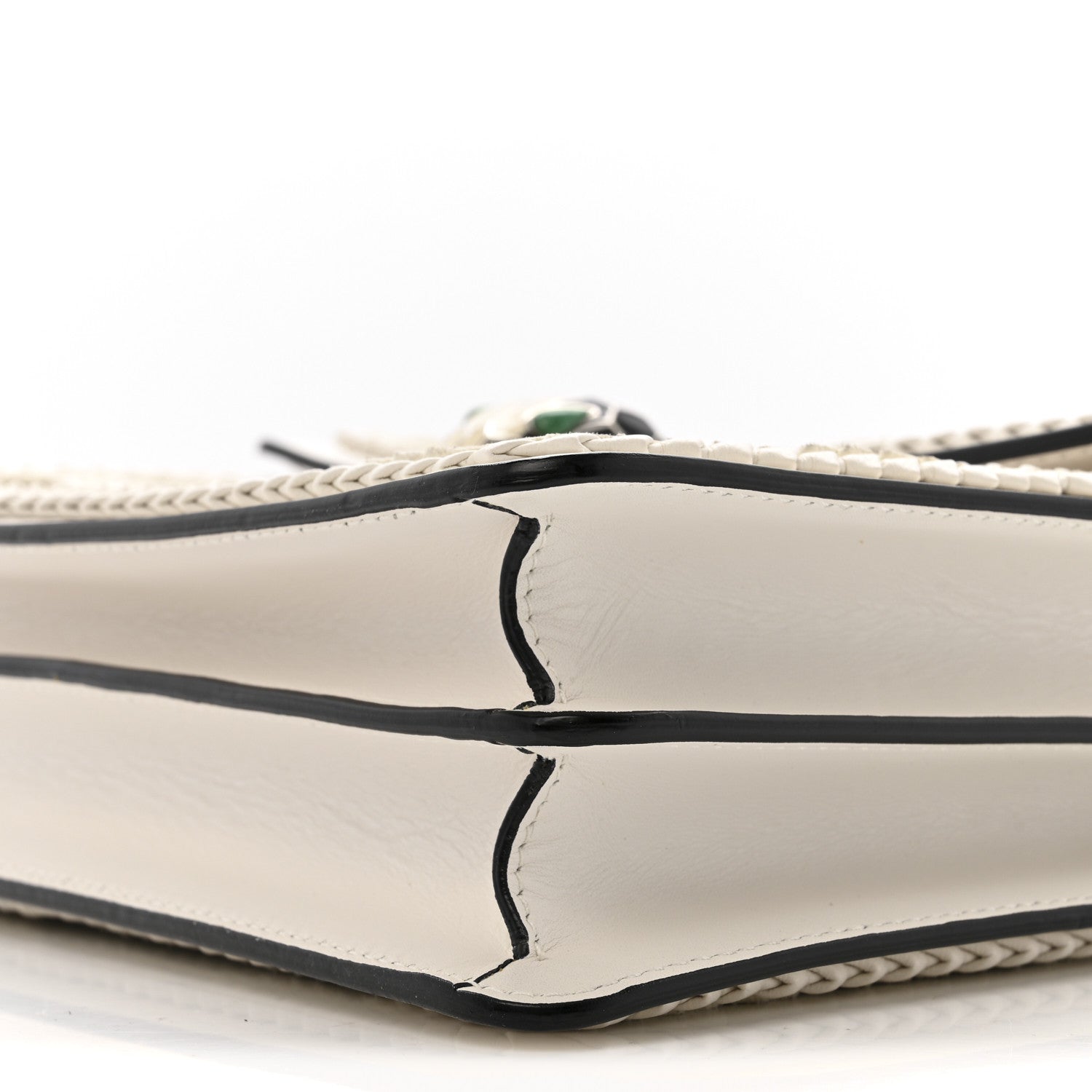 Calfskin Woven Chain Serpenti Forever Crossbody Bag White