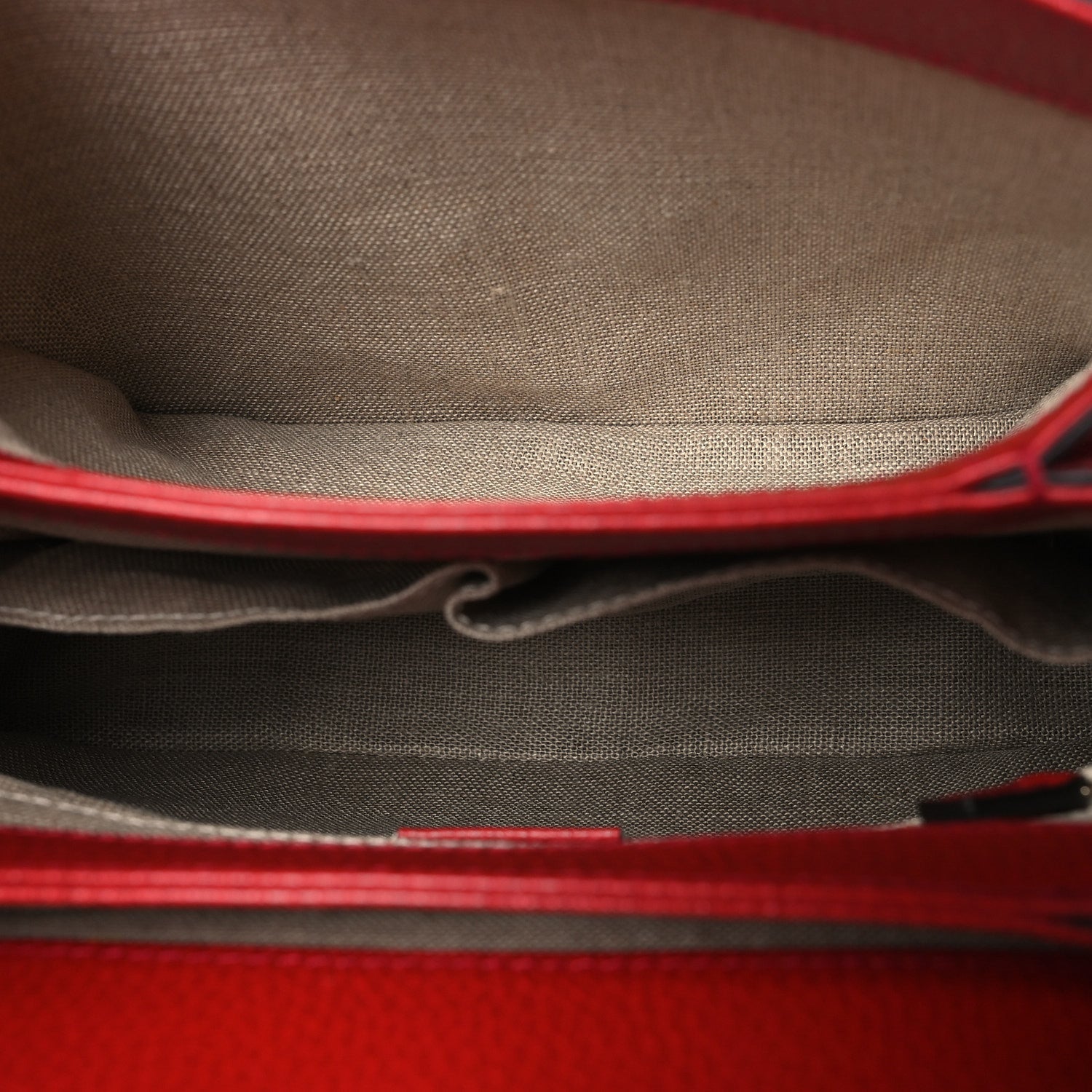 Dollar Calfskin Interlocking G Top Handle Shoulder Bag Red