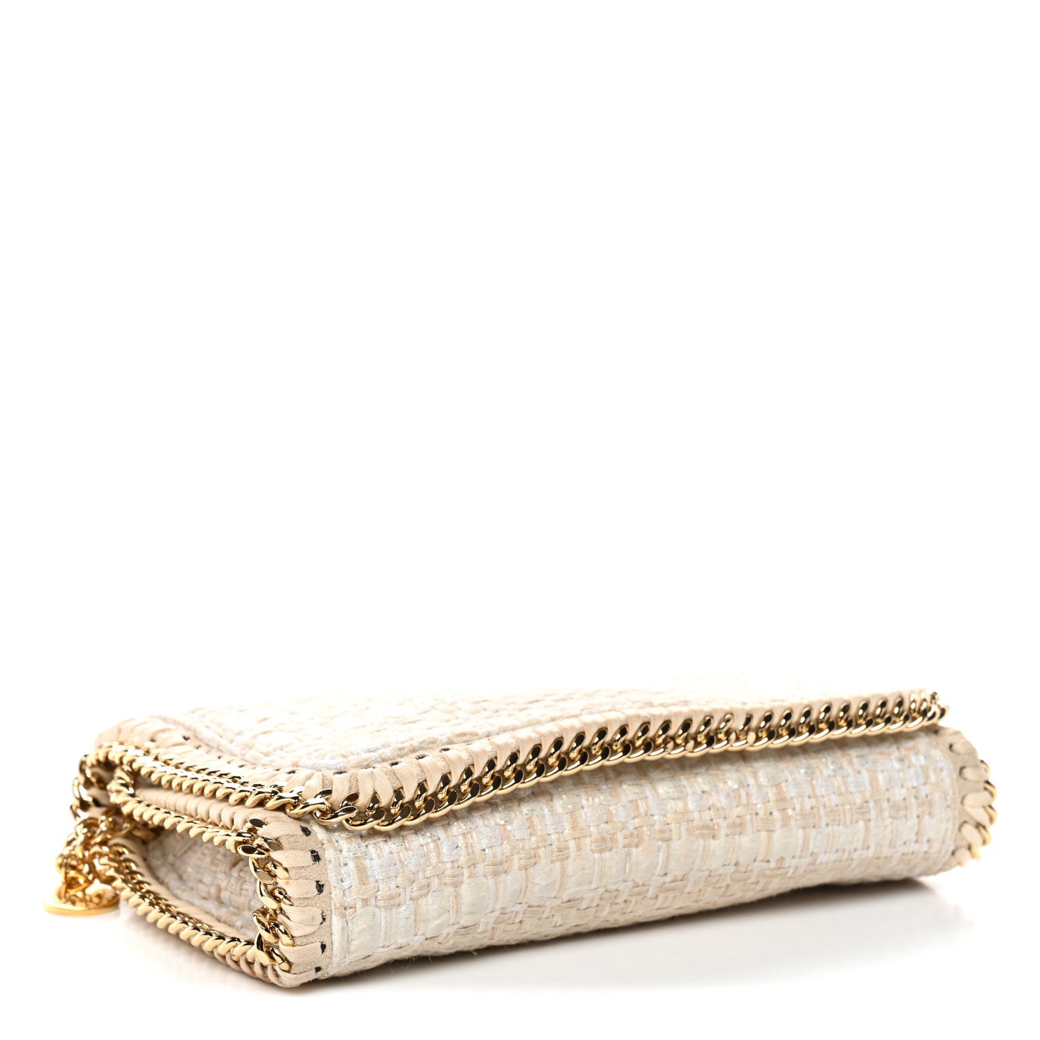 Woven Boucle Falabella Crossbody Bag White Beige