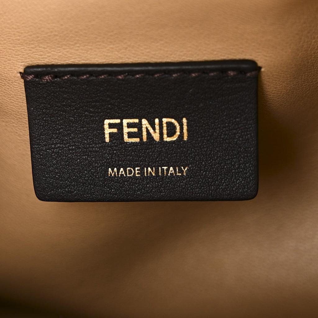 Flannel Karligraphy Embroidered Medium Fendi First Camel