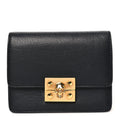 Calfskin Skull Mini Clutch Black