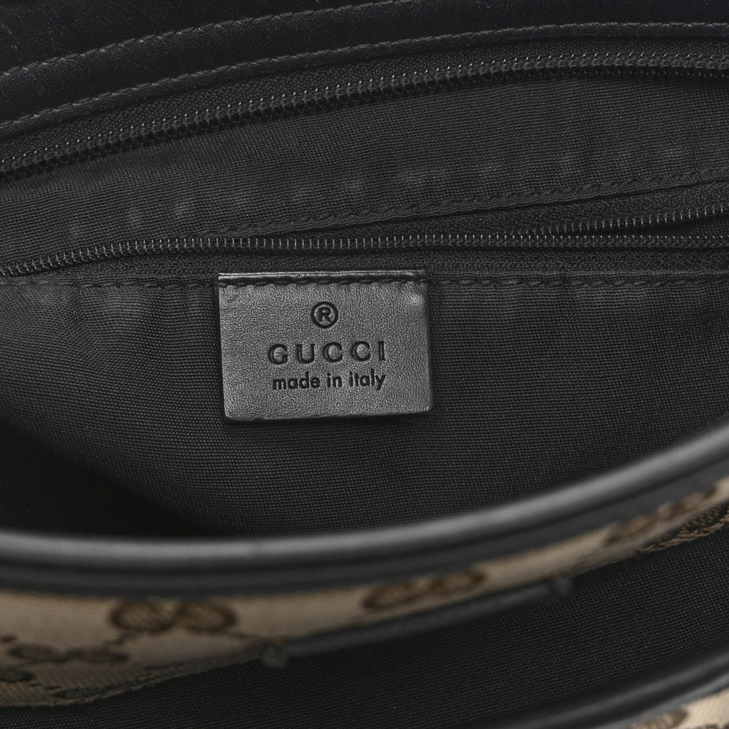 GG Monogram Web Flat Messenger Bag Black
