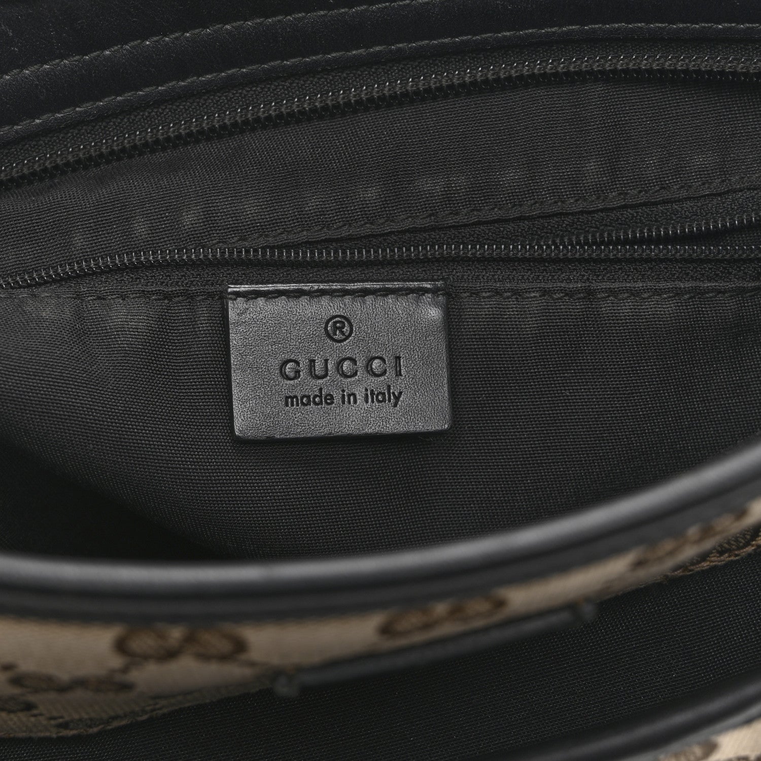GG Monogram Web Flat Messenger Bag Black