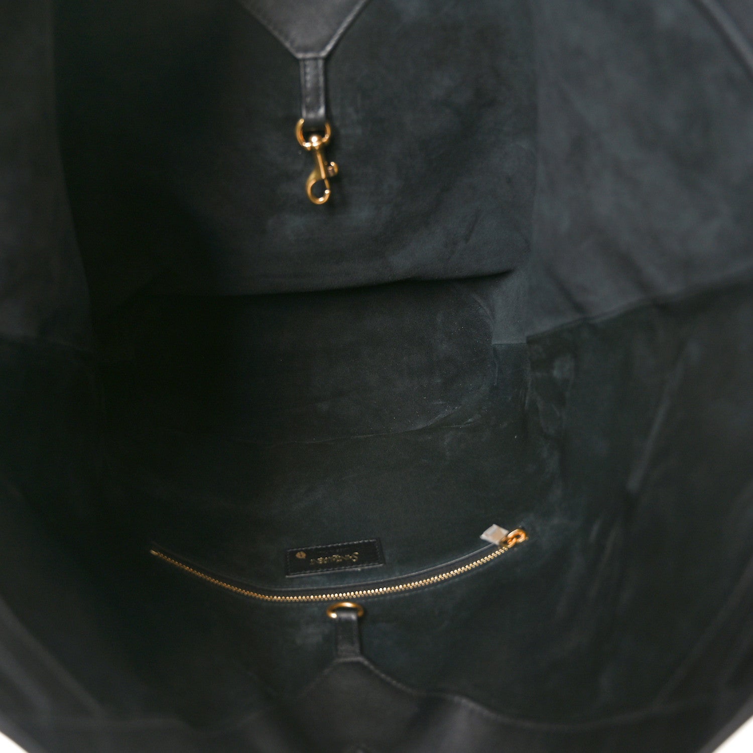 Santorini Lux Calfskin Y Drawstring Tote Black