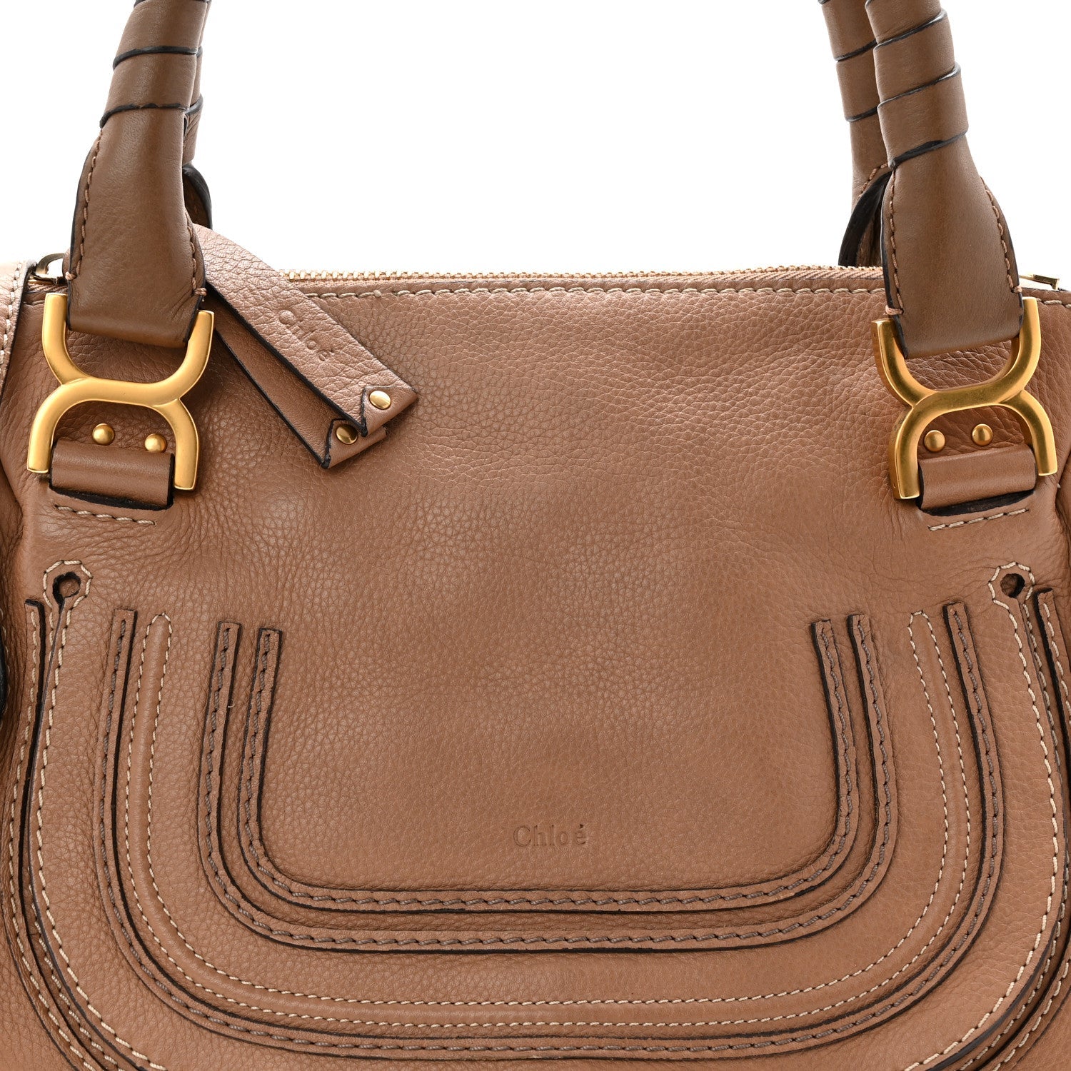 Calfskin Small Marcie Satchel Nut