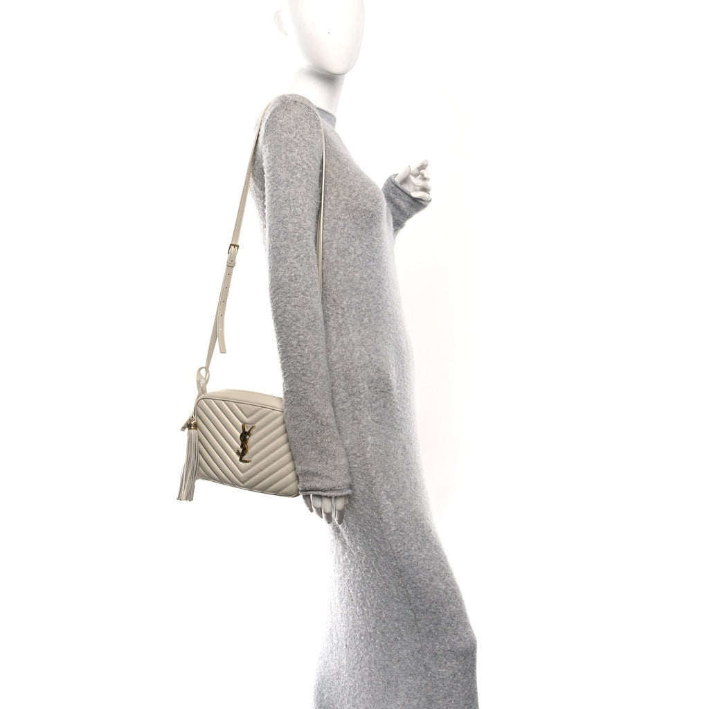 Calfskin Matelasse Monogram Lou Camera Bag Crema Soft
