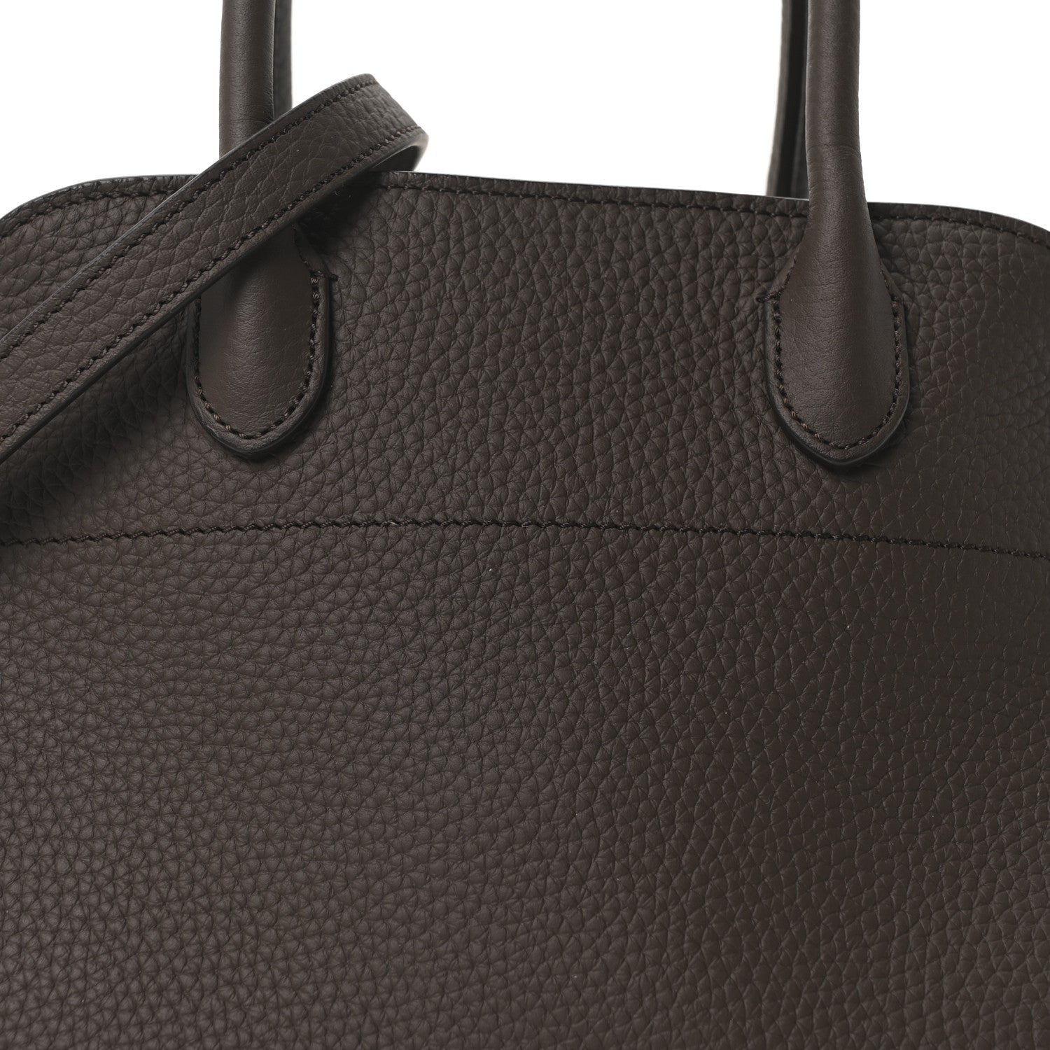 Grained Calfskin Soft Margaux 10 Bag Deep Brown