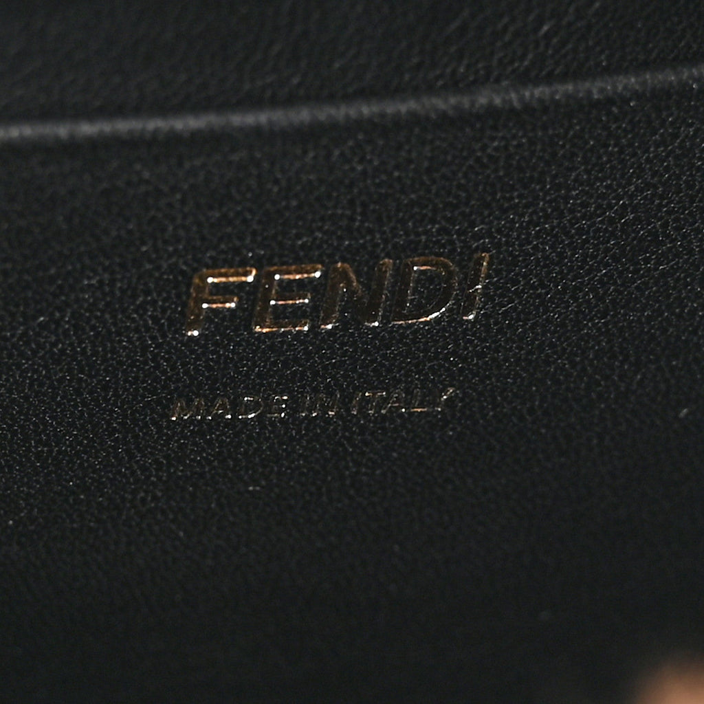 Shearling Vitello Dolce Macro FF 1974 Mini Tobacco Black