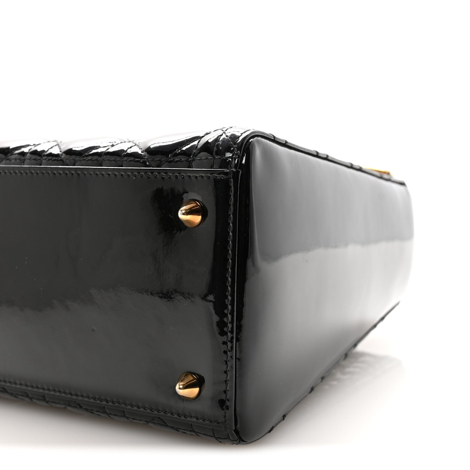 Patent Cannage Medium Lady Dior Black