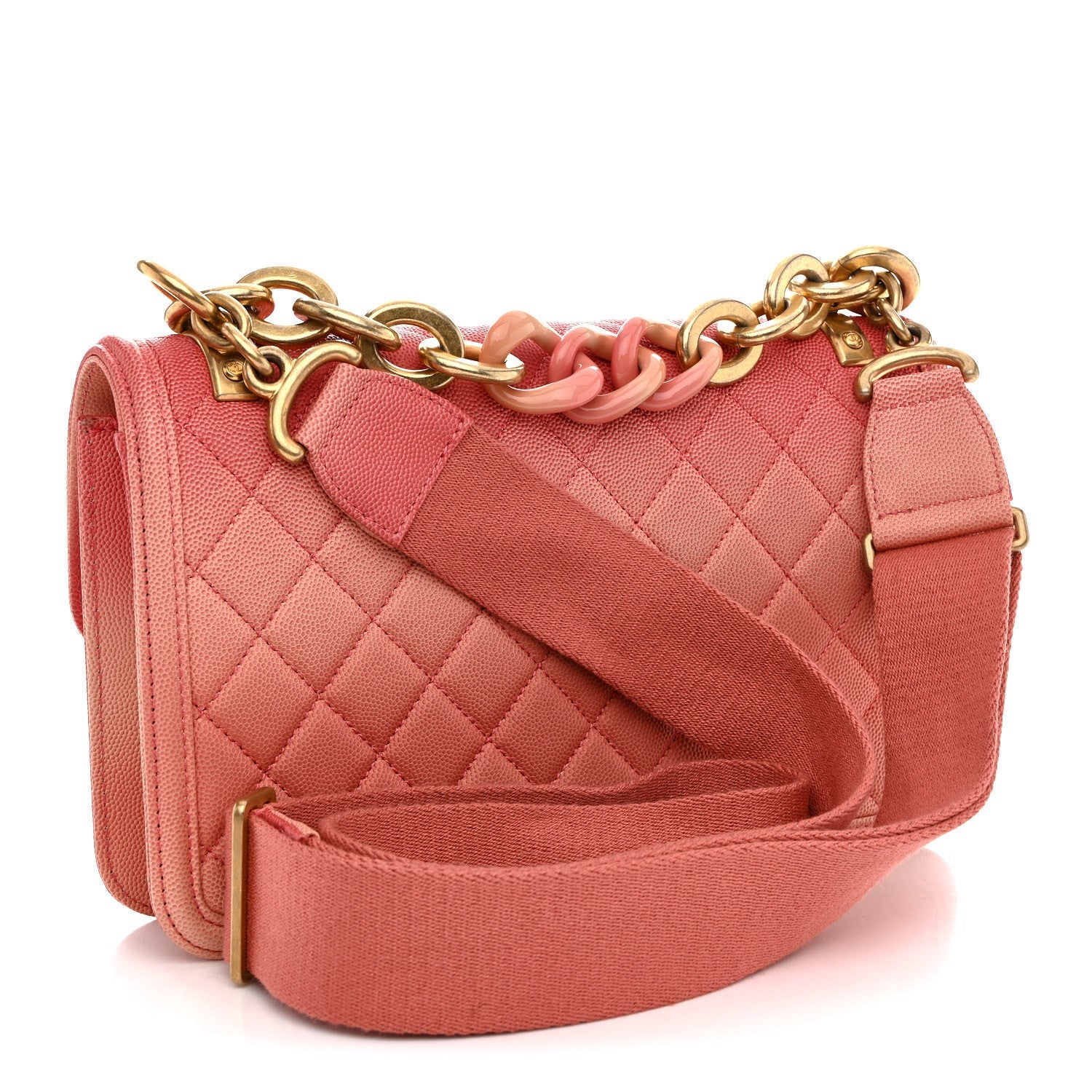 Caviar Quilted Medium Sunset On The Sea Flap Coral