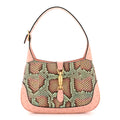 Snakeskin Ostrich Calfskin Small Jackie 1961 Hobo Pink Multicolor