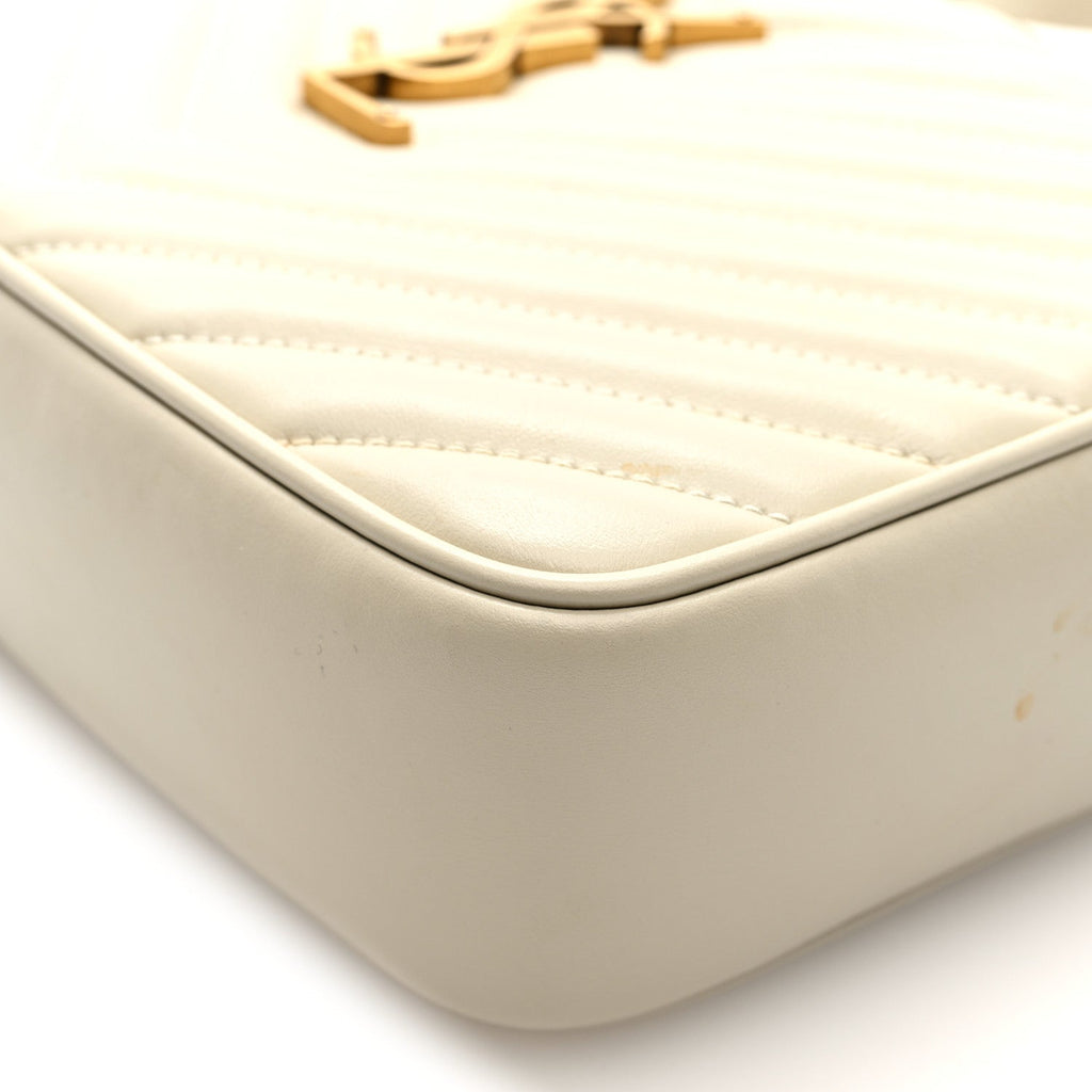 Calfskin Matelasse Monogram Lou Camera Bag Crema Soft