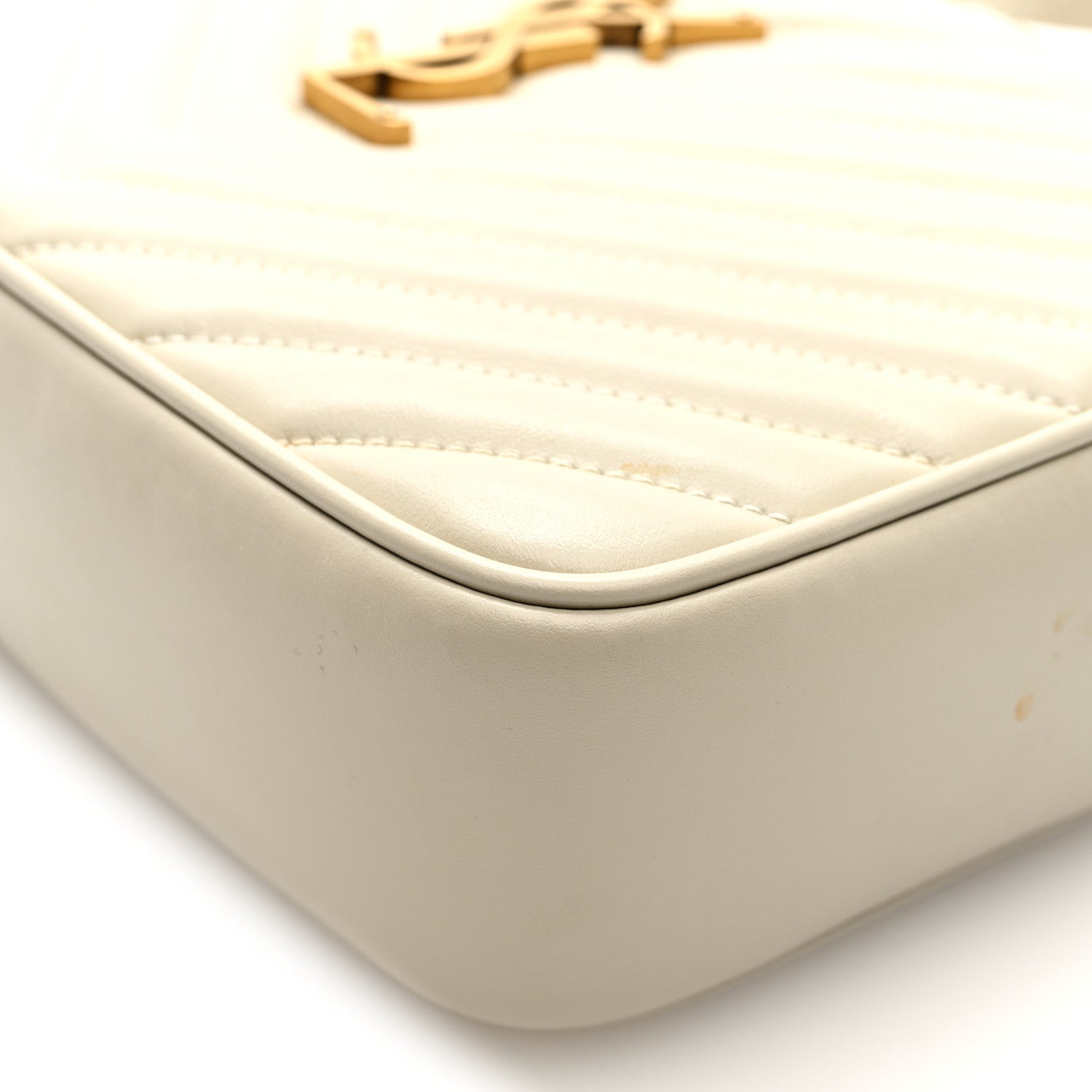 Calfskin Matelasse Monogram Lou Camera Bag Crema Soft