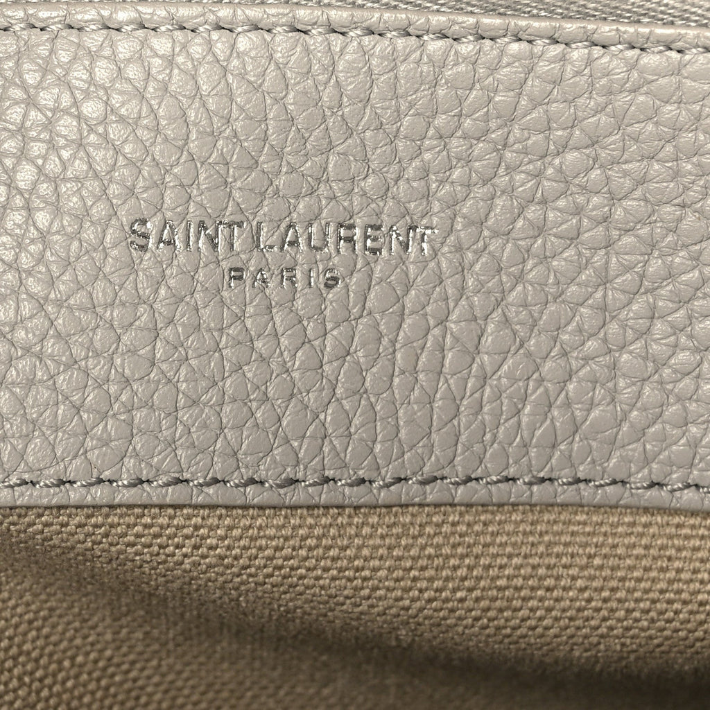 Grained Calfskin Small Supple Sac De Jour Grey
