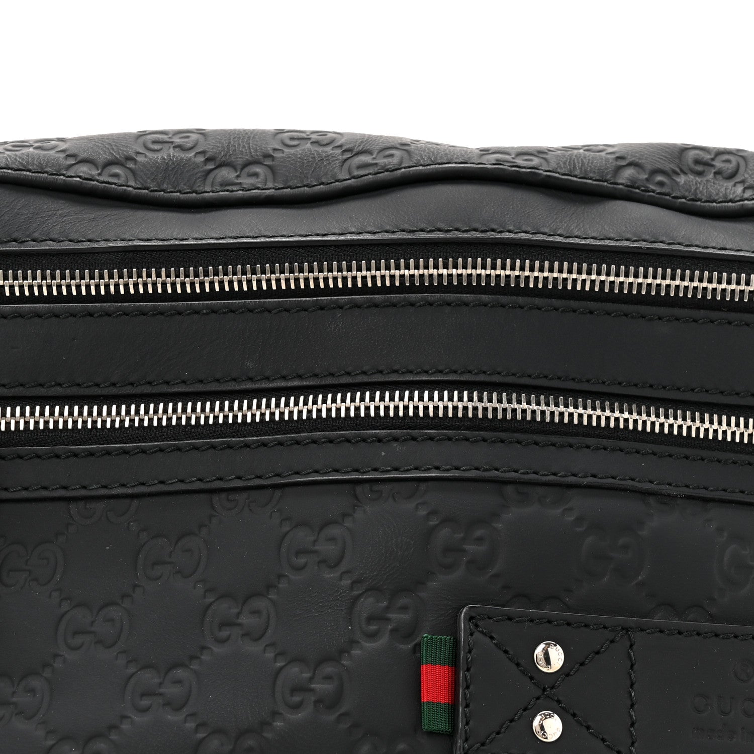 Guccissima Web Belt Bag Black