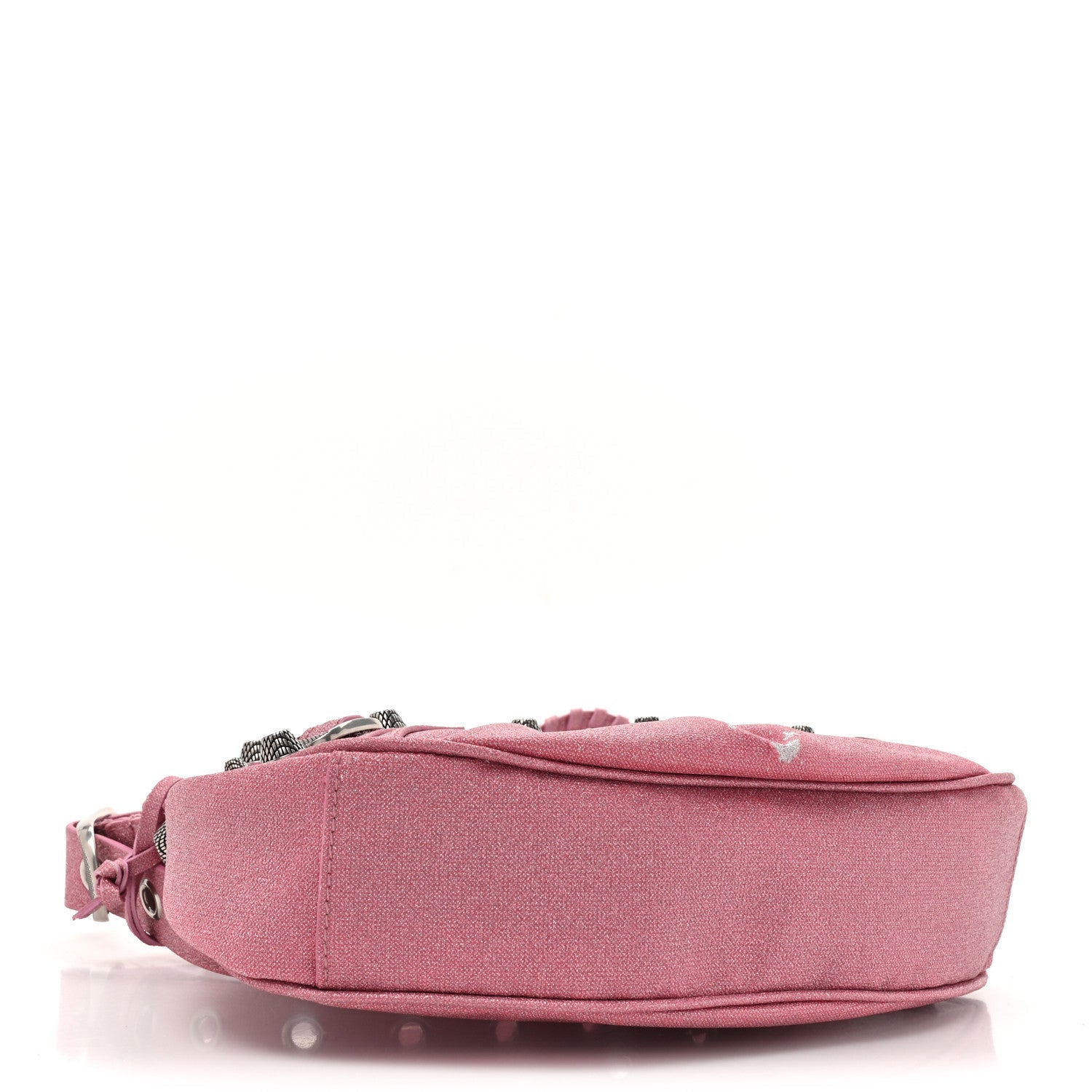 Sparkling Fabric Le Cagole Shoulder Bag XS Sweet Pink