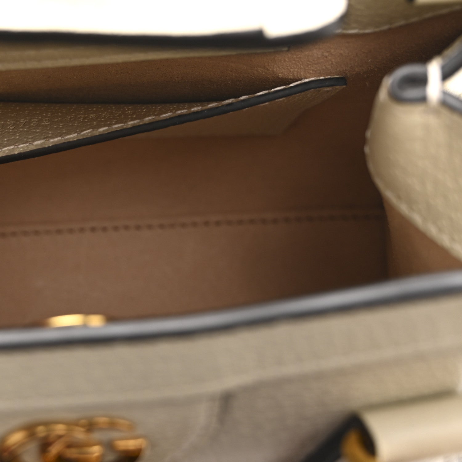 Textured Dollar Calfskin Web Mini Diana Tote Bag Mystic White