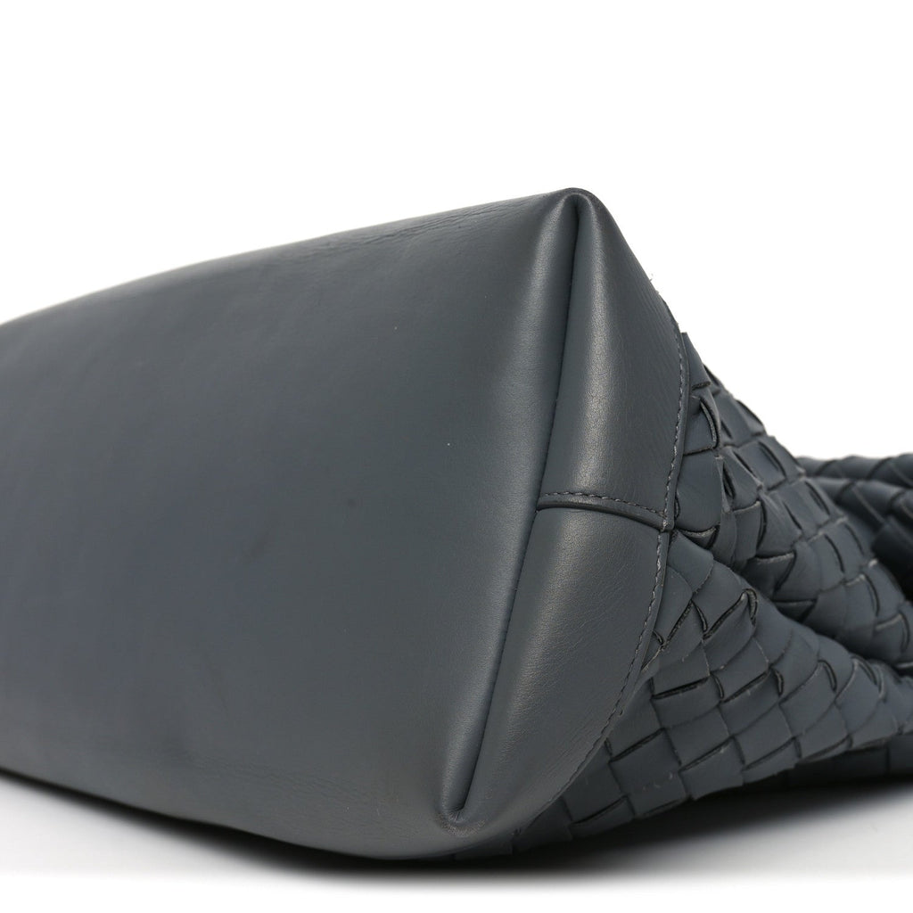 Nappa Intrecciato Large Fold Crossbody Messenger Thunder