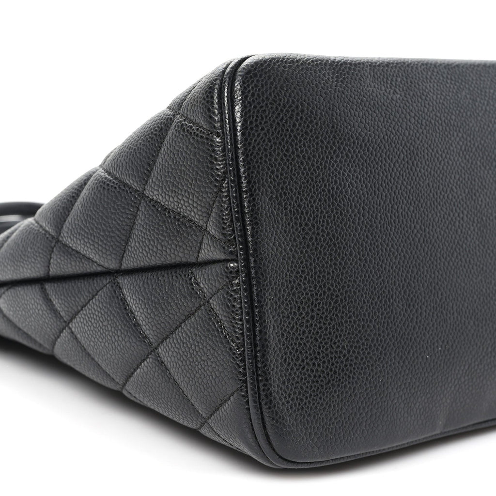 Caviar Quilted Medallion Tote Black