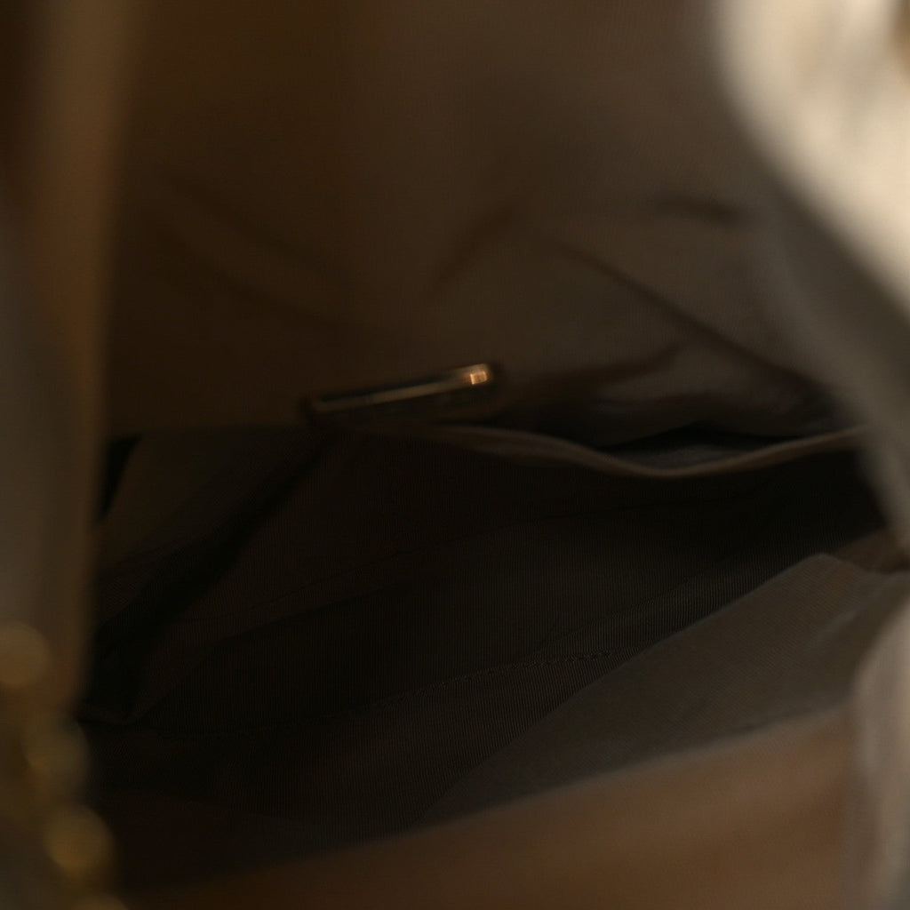 Metallic Lambskin Quilted Small In Seoul Backpack Light Gold