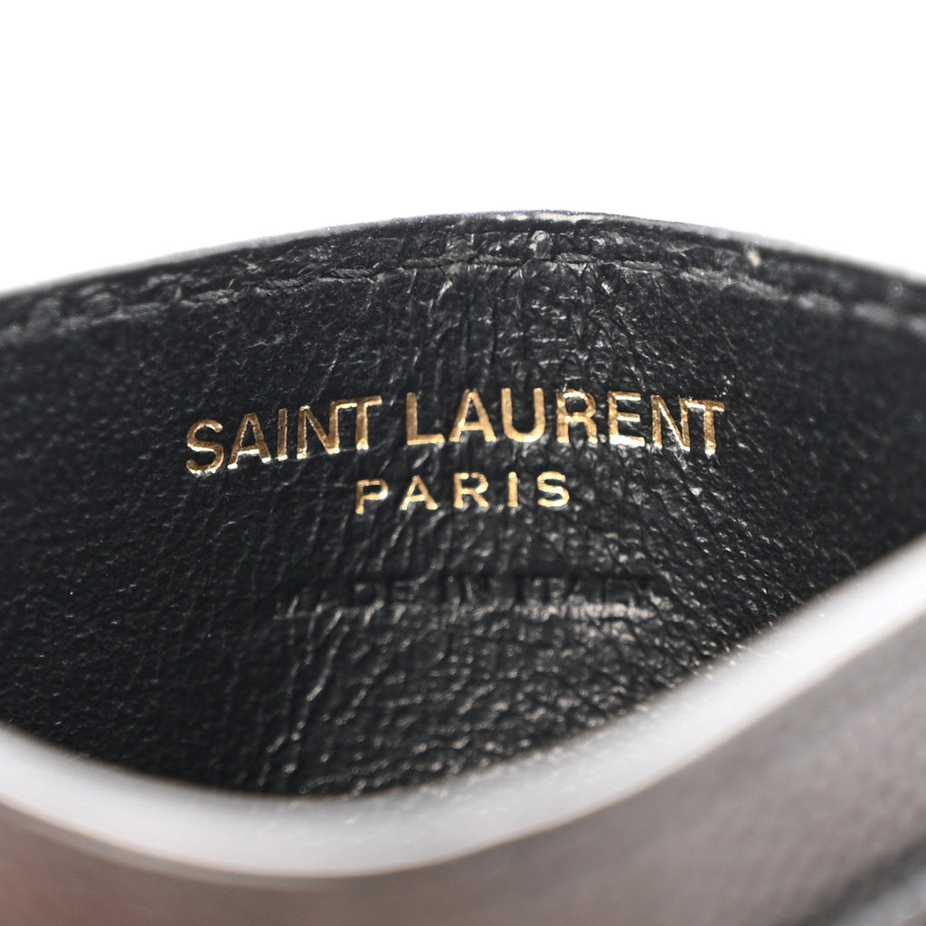 Grain De Poudre Matelasse Chevron Monogram Credit  Case Black