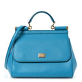 Dauphine Calfskin Medium Miss Sicily Satchel Blue
