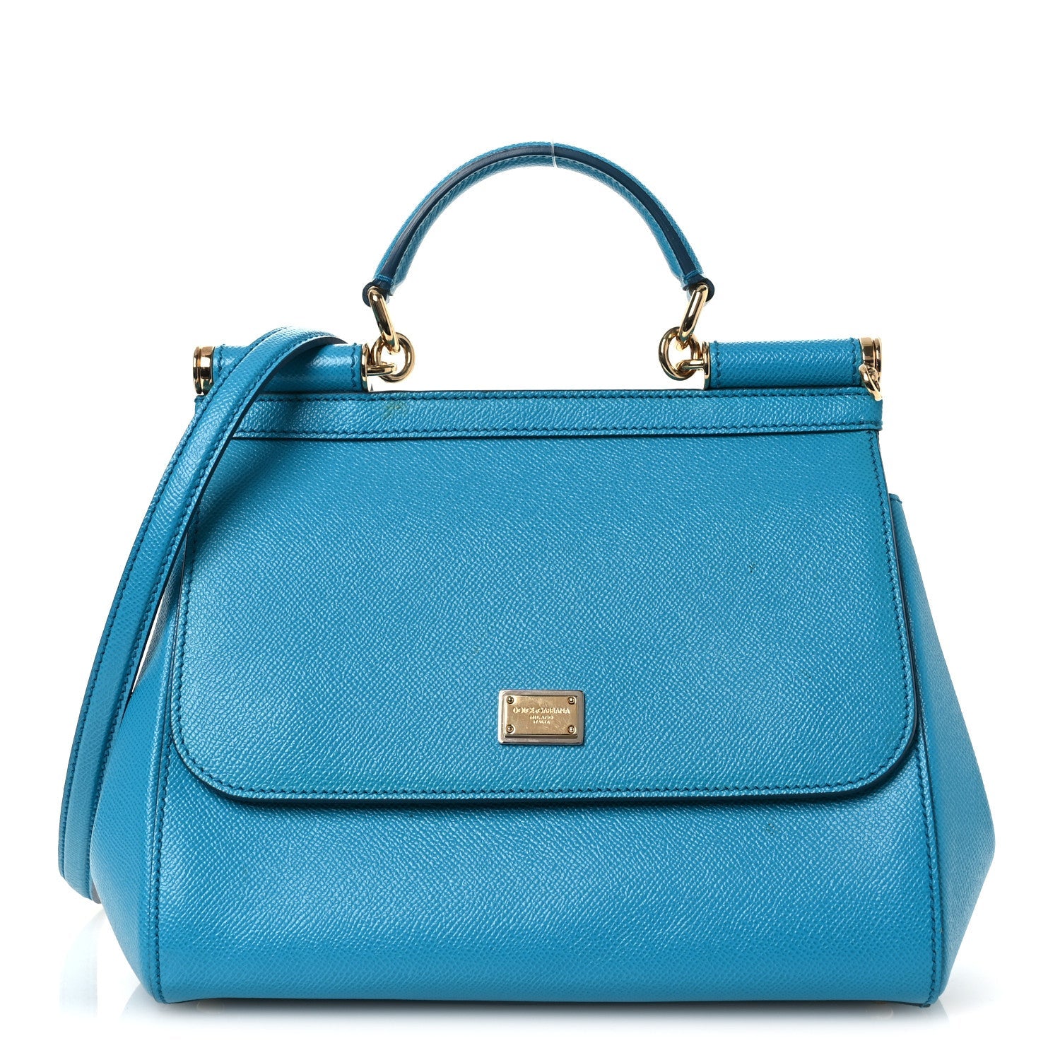 Dauphine Calfskin Medium Miss Sicily Satchel Blue