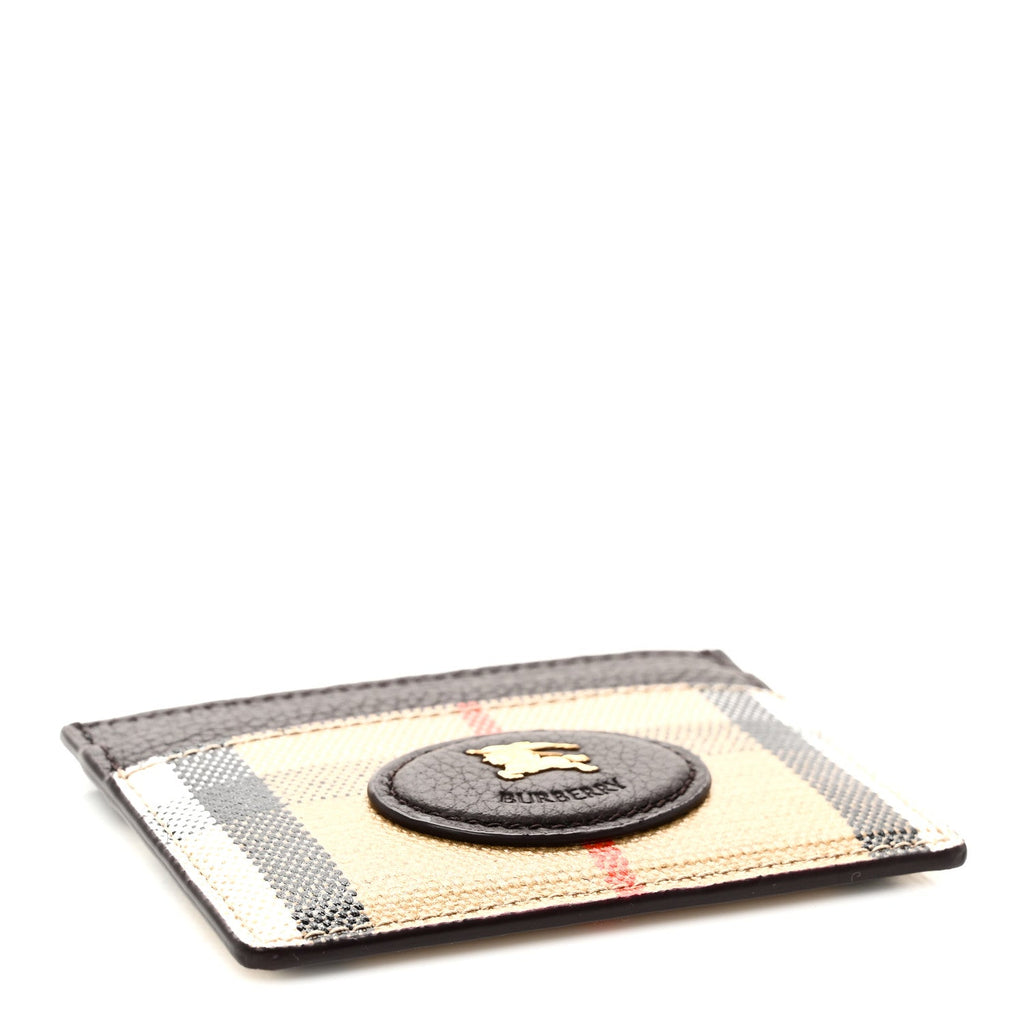 Grained Calfskin Jacquard Woven Vintage Check Highlands  Case Sand