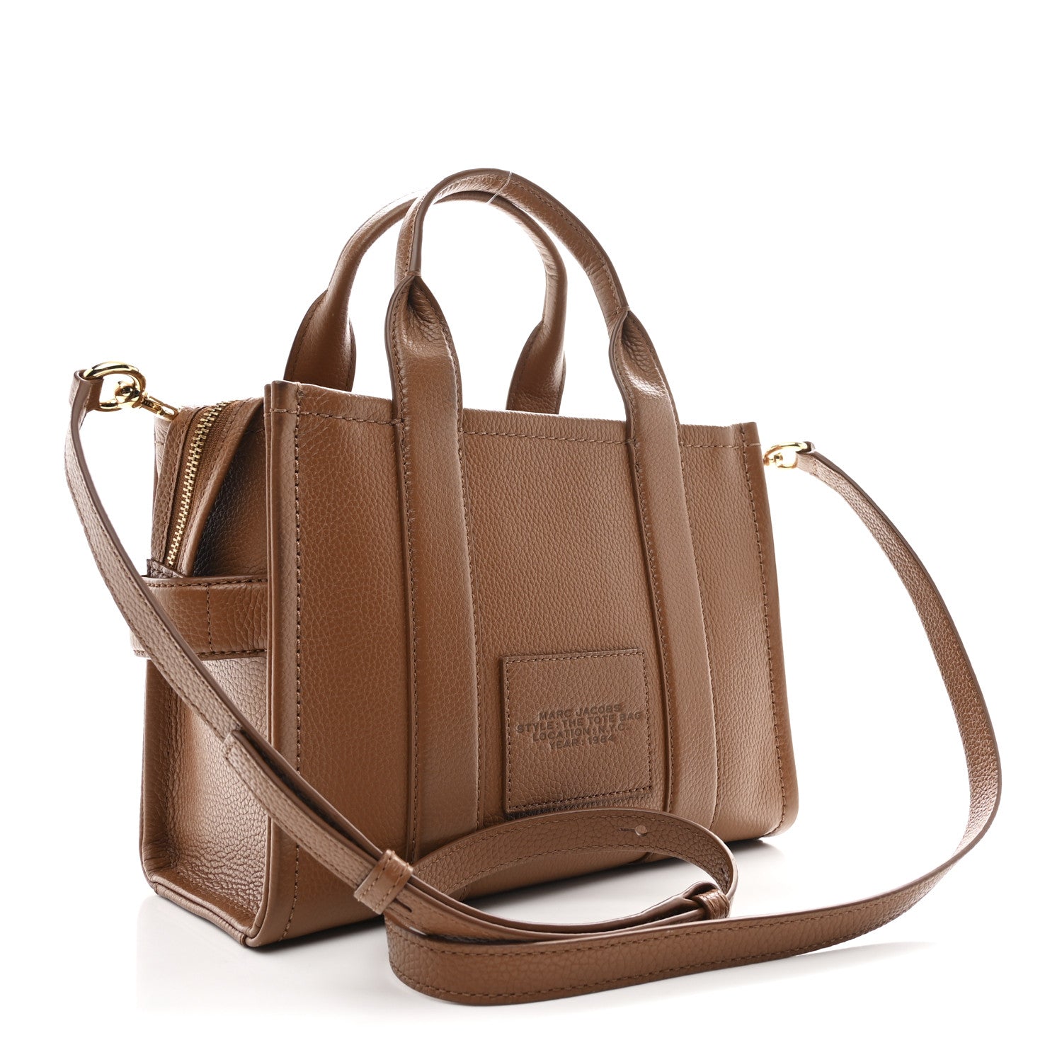 Grained Calfskin Small The Tote Bag Argan Oil