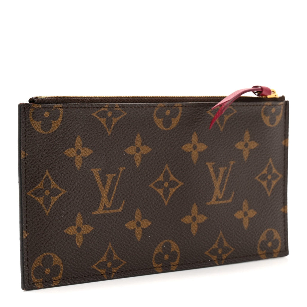 Monogram Felicie Chain Wallet Zippered Insert Fuchsia