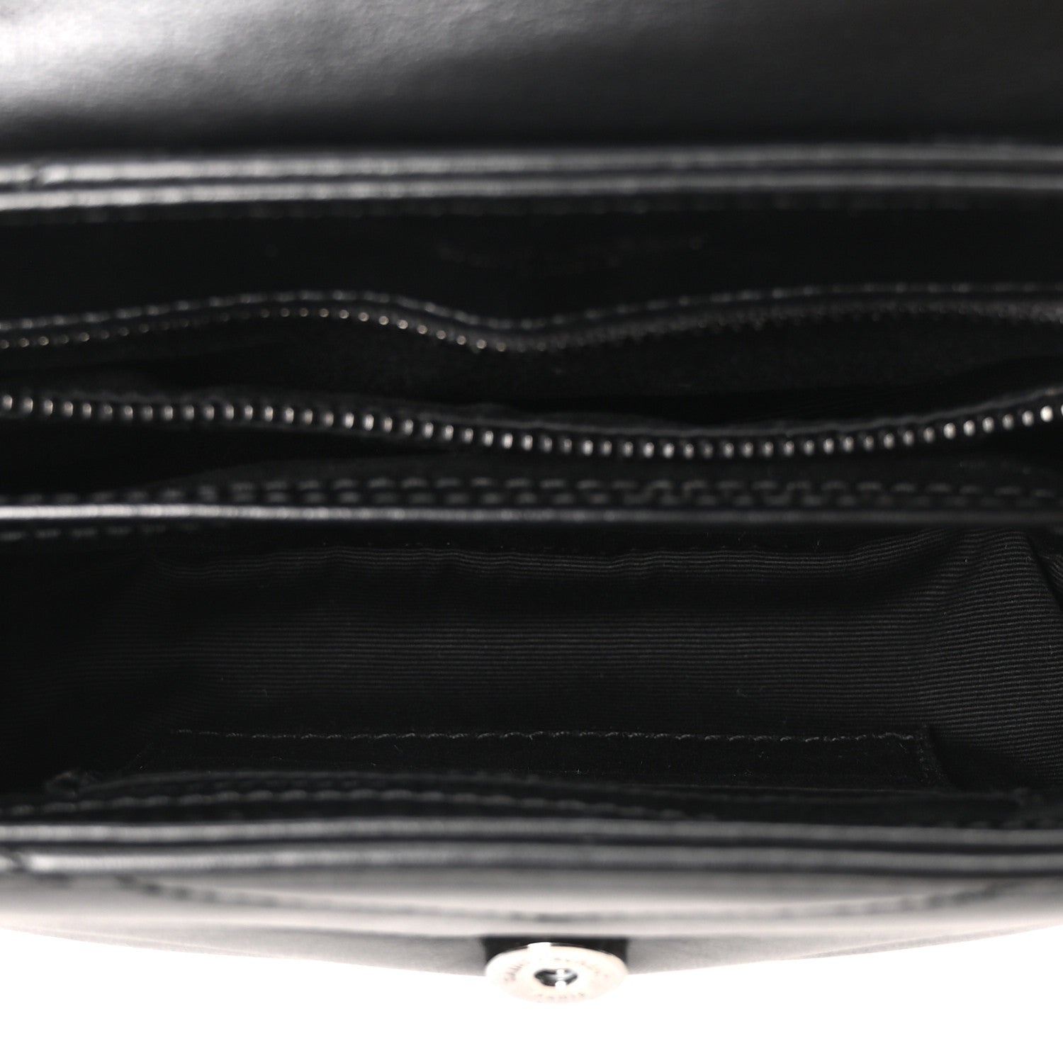 Calfskin Y Quilted Monogram Monochrome Toy Loulou Crossbody Bag Black