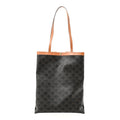 Triomphe Canvas Calfskin Flat Shopper Tote Honey