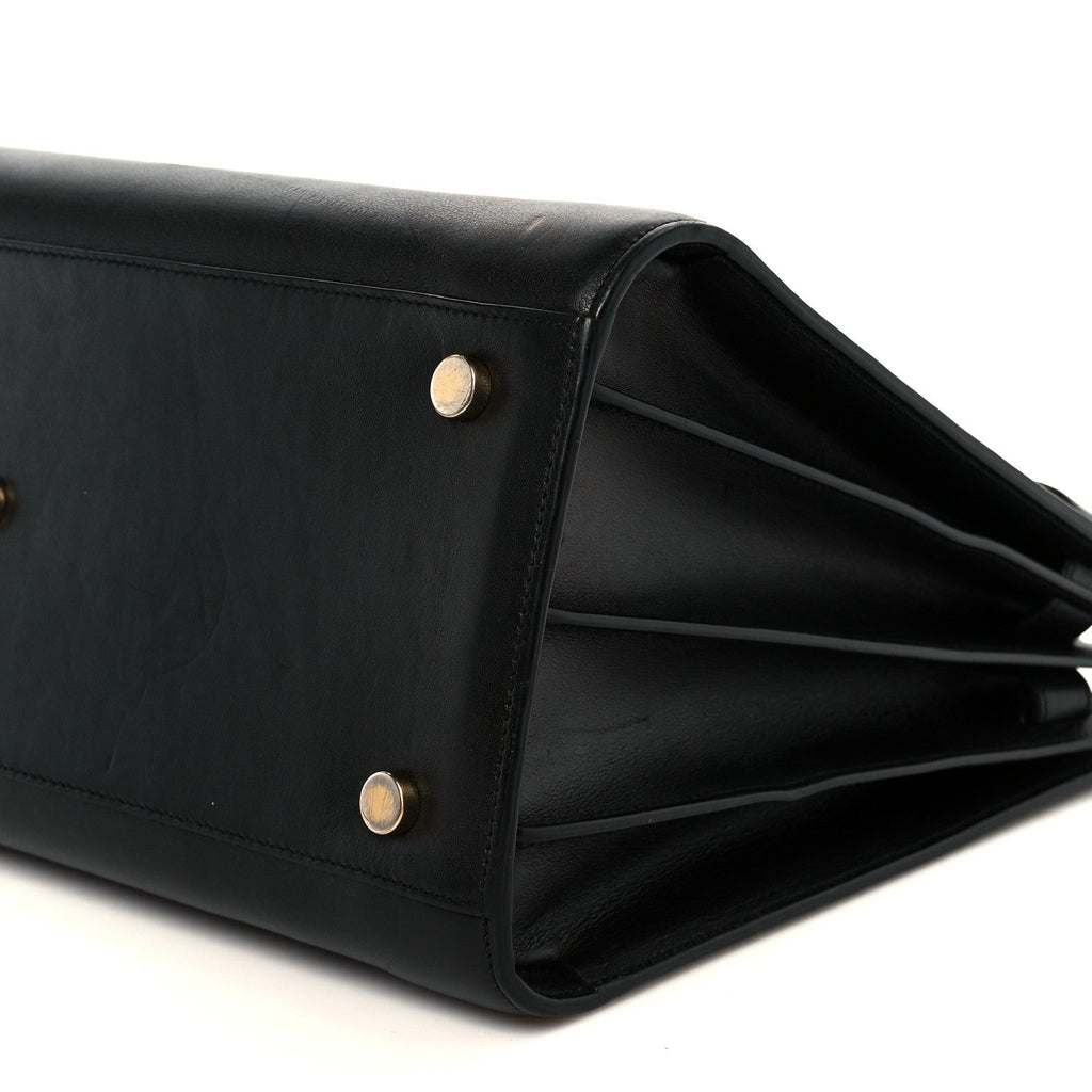 Calfskin Small Sac De Jour Black