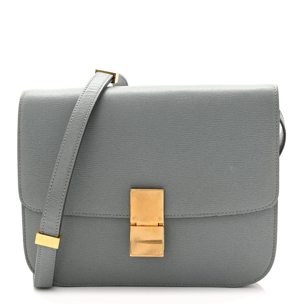 Liege Calfskin Medium Classic Box Flap Bag Storm