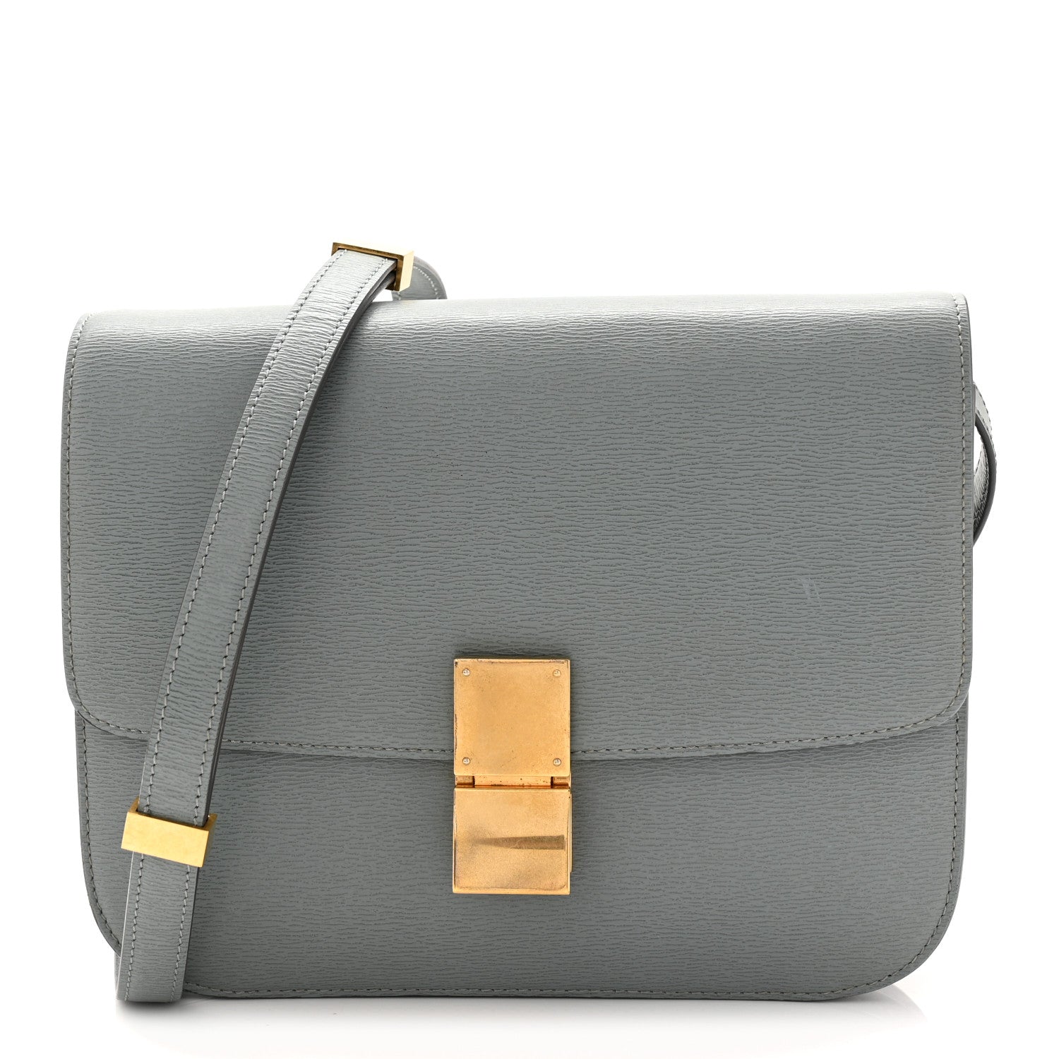 Liege Calfskin Medium Classic Box Flap Bag Storm