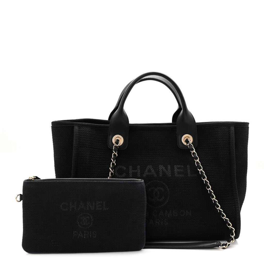 Mixed Fibers Small Deauville Tote Black
