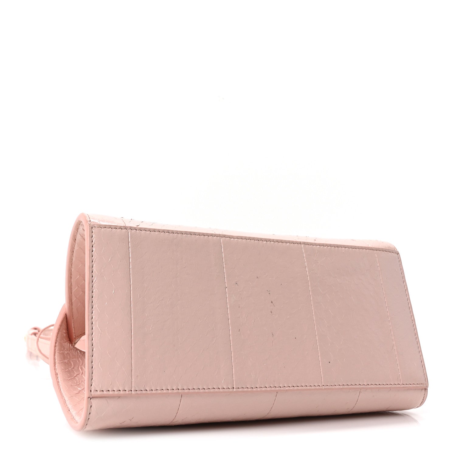 Snakeskin XS Hug Bag Rose Bon Bon
