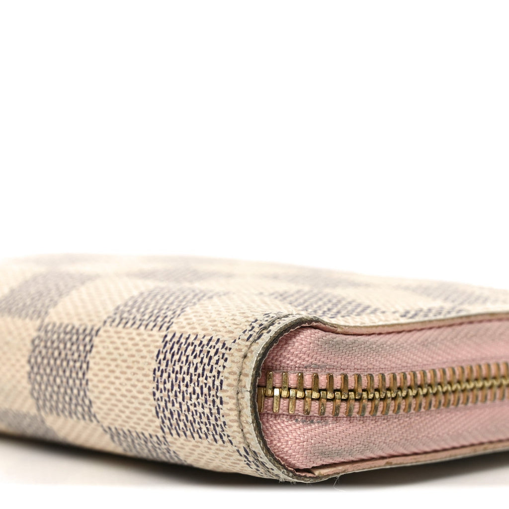 Damier Azur Zippy Wallet Rose Ballerine