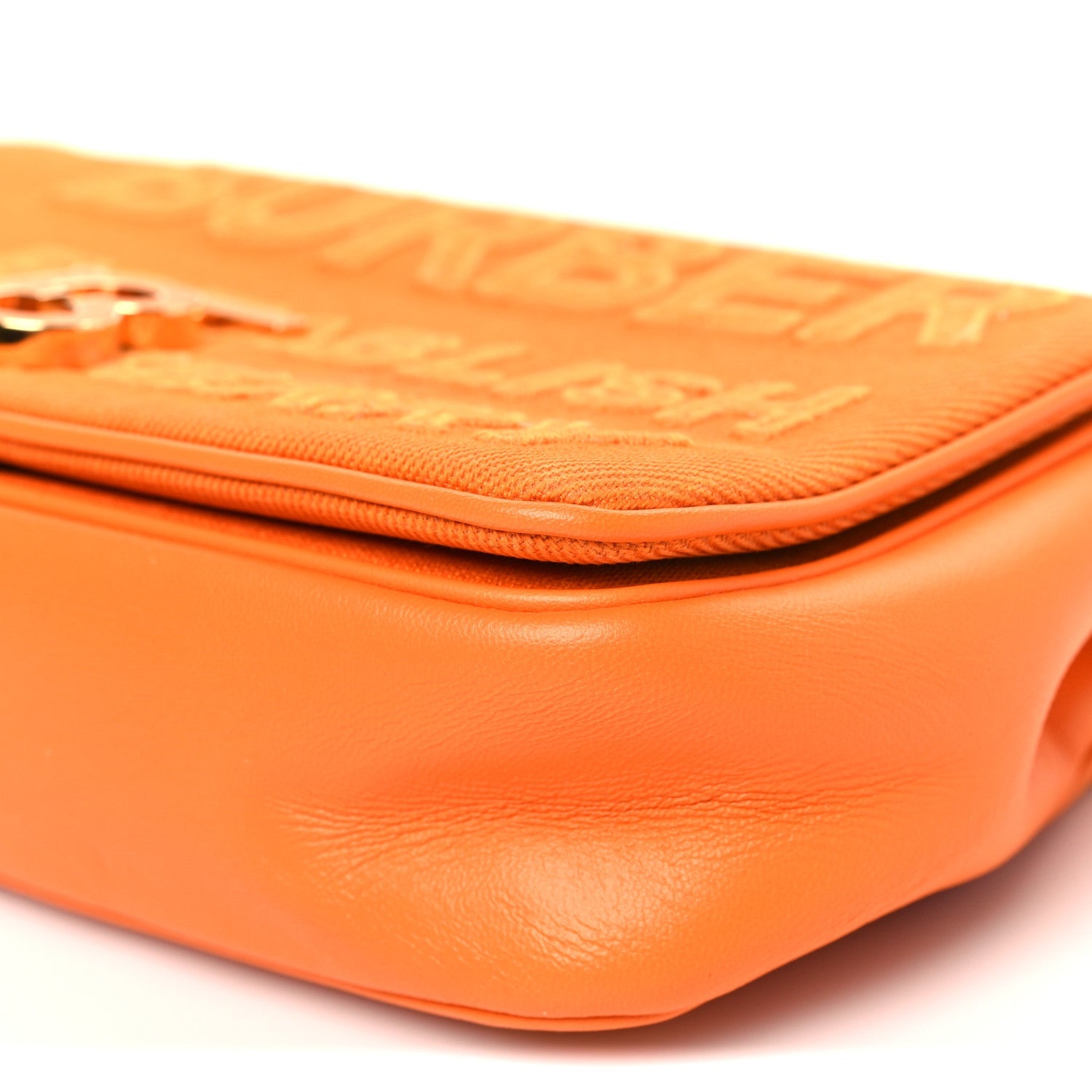 Canvas Horseferry Print Small Lola Bag Deep Orange