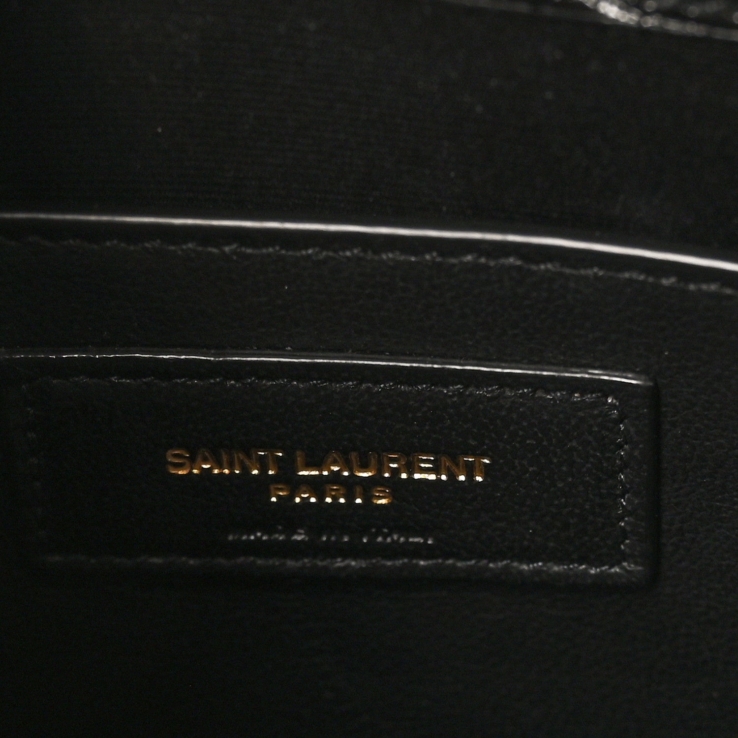 Shiny Calfskin Crocodile Embossed Small Manhattan Baguette Black