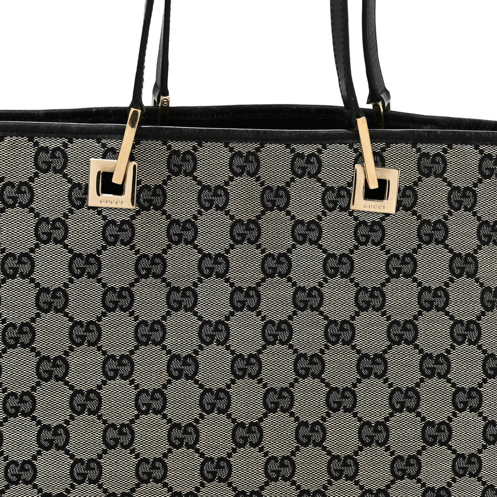 Monogram Large Bucket Tote Black