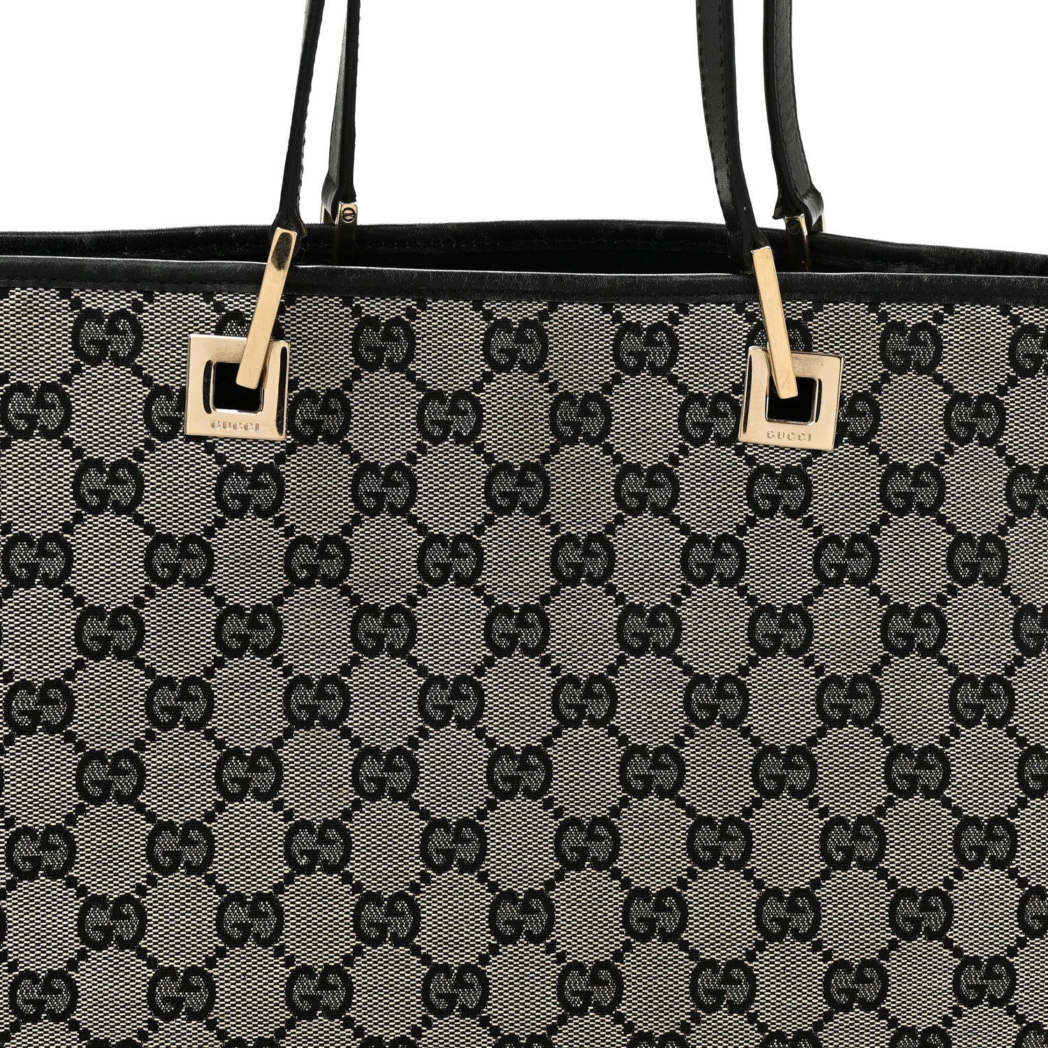 Monogram Large Bucket Tote Black